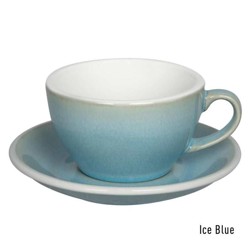 ICE BLUE - ספל קפוצ'ינו 250 מ"ל עם/ללא צלוחית בצביעה מיוחדת מקולקציית לוברמיקס אג - Loveramics Egg