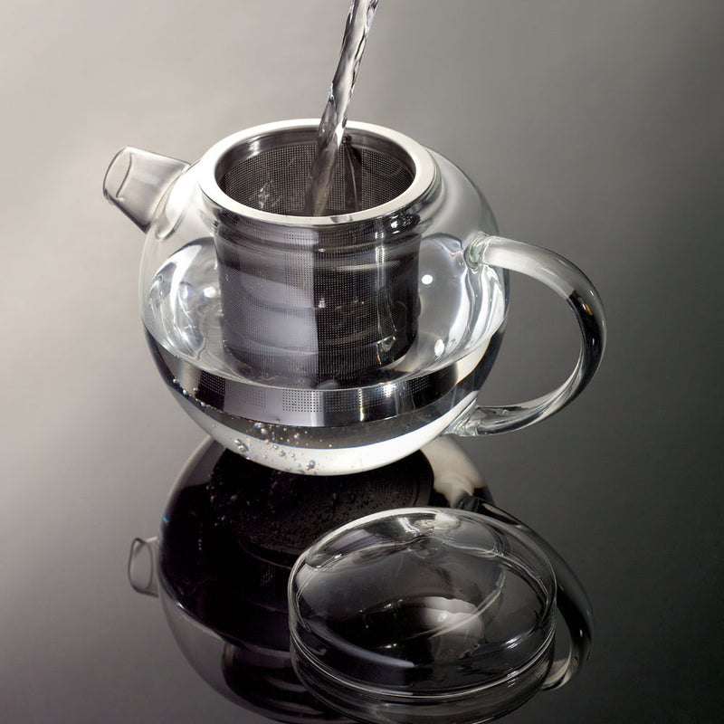 קנקן תה מזכוכית עם בית חליטה 600 מ"ל מקולקציית פרו תה - PRO TEA